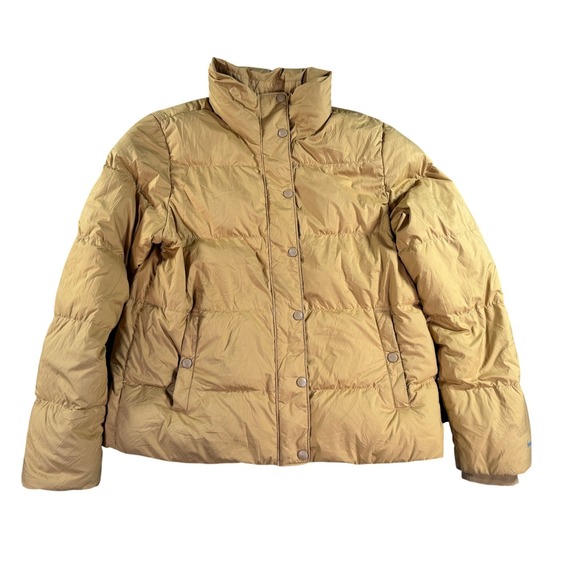 Patagonia Jackets & Blazers - Patagonia Puffer Jacket Womens Large Mustard Yellow Quilted Snap Front Insulated